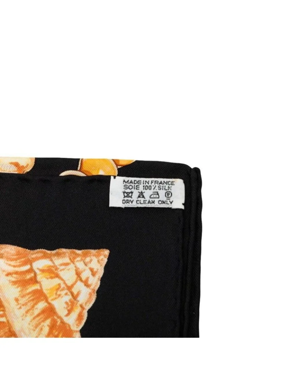 Hermes Carre 90 Rocaille Seashell Scarf Large Black Multicolor Silk